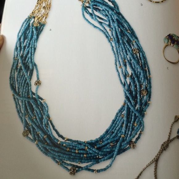Stella & Dot | Turquoise & Gold Retired Calliah Statement Necklace Toggl… - Picture 4 of 8